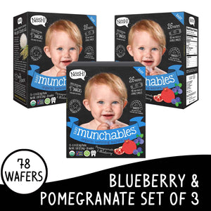 Nosh Baby Munchables Blueberry Pomegranate Set of 3